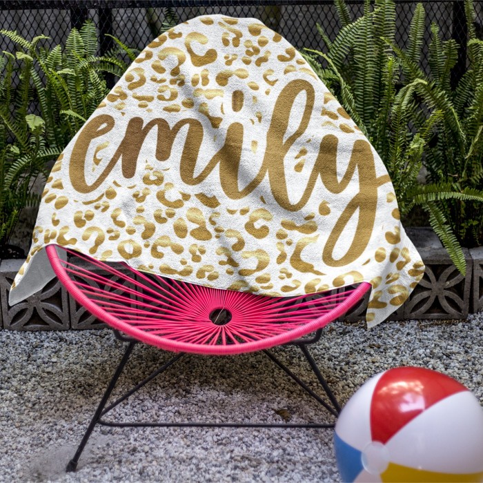 Custom Sparkling Beach Towel with Name, Personalized Glitter Bath Pool Towel, Bride Bachelorette Towel, Anniversary Gift, Vacation Gift