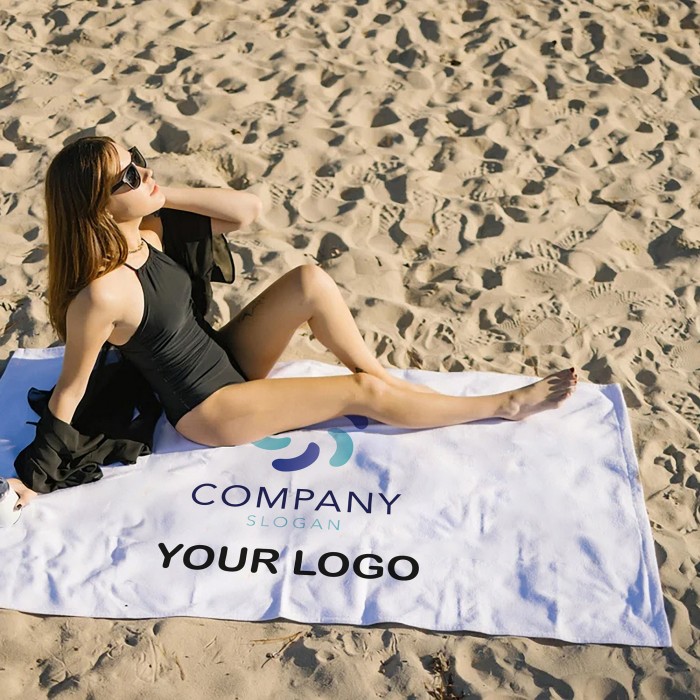 Custom Logo / Text Name Beach Towel, Personalized Design Pool Towel, Bath Pool Towel, Bride Bachelorette Towel, Anniversary Gift