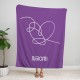 Personalized BTS Blanket with Your Name Korean Font, Custom BTS Blanket, BTS Love Yourself, Valentines Gift, Couple Gift Fleece/Sherpa/Minky