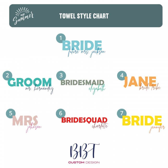 Custom Text Bride Pool Towel, Personalized Beautiful Modern Comfortable Holiday Soft Large Bride Towel, Bath Decor, Vacation Gift