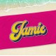 Personalized Vintage Bath Pool Towel, Custom Retro Style Beach Towel with Name, Bride Bachelorette Towel, Anniversary Gift, Groovy 70 s