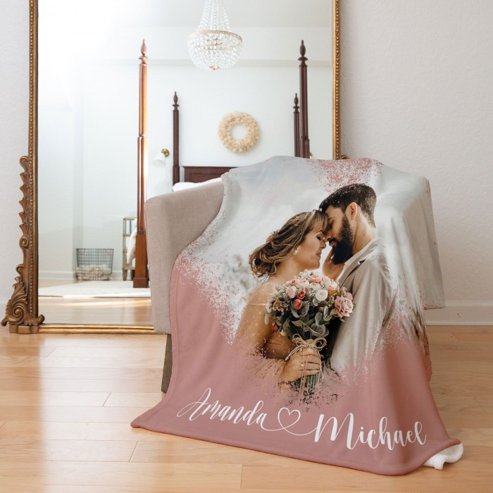 Personalized Blanket, Couple Blanket, Custom Valentine s Day Gift, Photo Collage Blanket, Christmas Gift, Handmade Home Decor,Christmas Gift