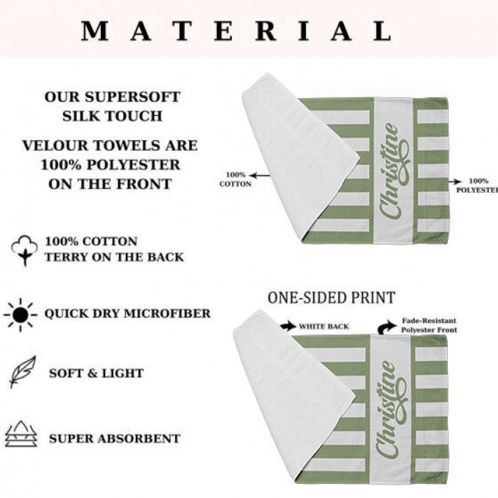 Custom Cute Mermaid Pool Towel, Personalized Mermaid Beach Towel, Customized Marine Beach Towel, Custom Bath Towel for Kids, Starfish Beach Towel