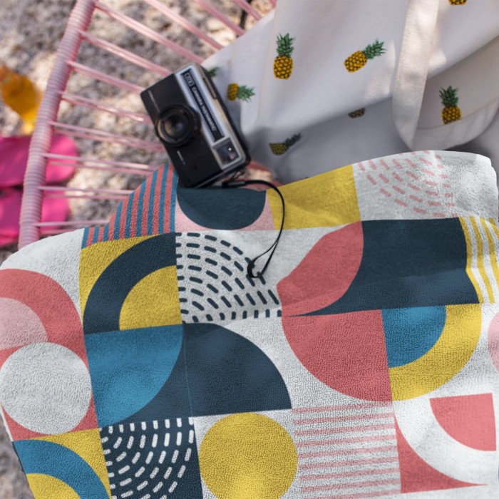 RETRO Multi Style Personalized Beach Towel, Name Bath Towel, Custom Pool Towel, Beach Towel With Name Outside, Birthday/Vacation Gift