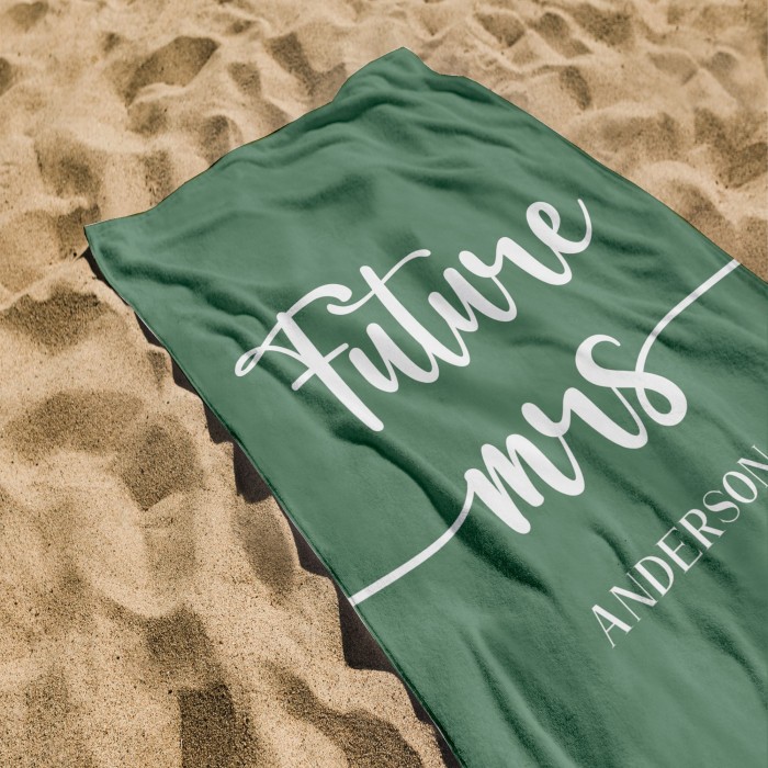 Bride and Bridesmaid Custom Beach Towel, Bride Pool Towel, Personalized Beach Towel, Custom Bath Towel