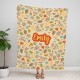 Customize Blanket Your Name, Personalized Floral Blanket With Name, Floral Blanket, Flower Personalized Blankets, Birthday Anniversary Gift