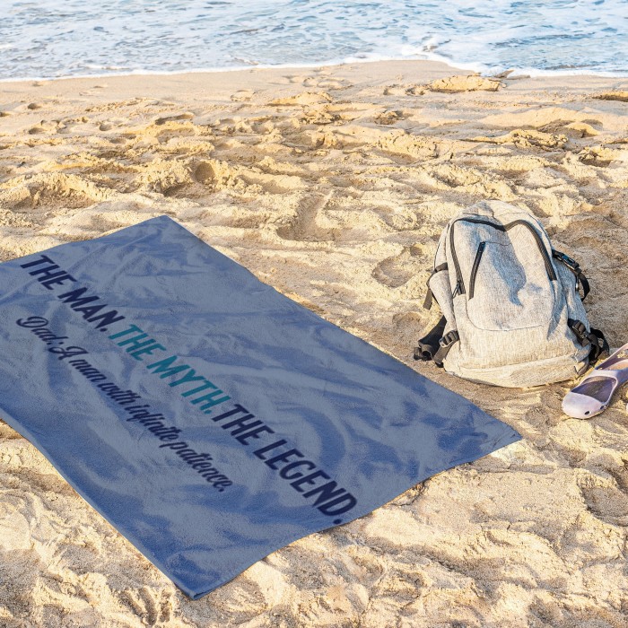 The Legend Beach Towel, Father s Day Gift Pool Towel, Personalized Beach Towel, Gift For Dad, Custom Father s Day Beach Towel with Name