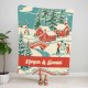 Custom Christmas Retro Throw, Personalized Family Blanket, Christmas Throw, Christmas Gift for Her/Him,New Year Present, Snowman, Merry Christmas