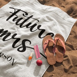 Bride and Bridesmaid Custom Beach Towel, Bride Pool Towel, Personalized Beach Towel, Custom Bath Towel