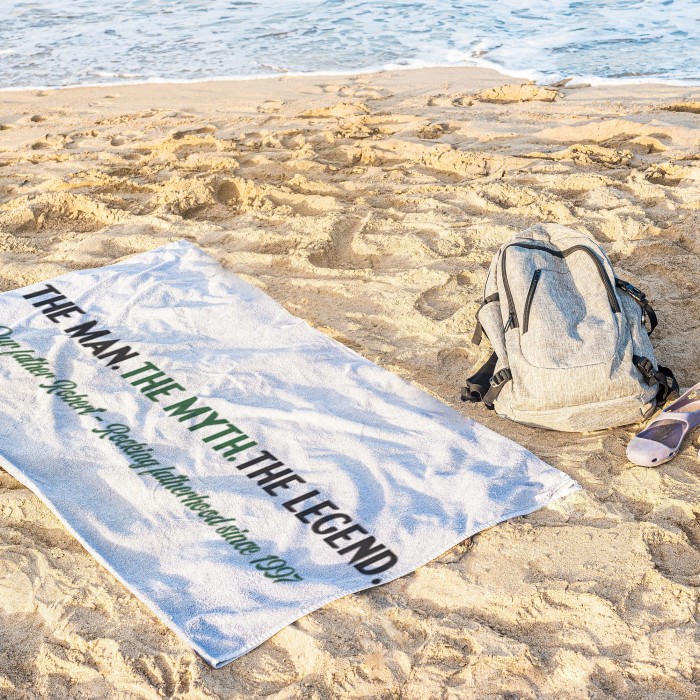 The Legend Beach Towel, Father s Day Gift Pool Towel, Personalized Beach Towel, Gift For Dad, Custom Father s Day Beach Towel with Name