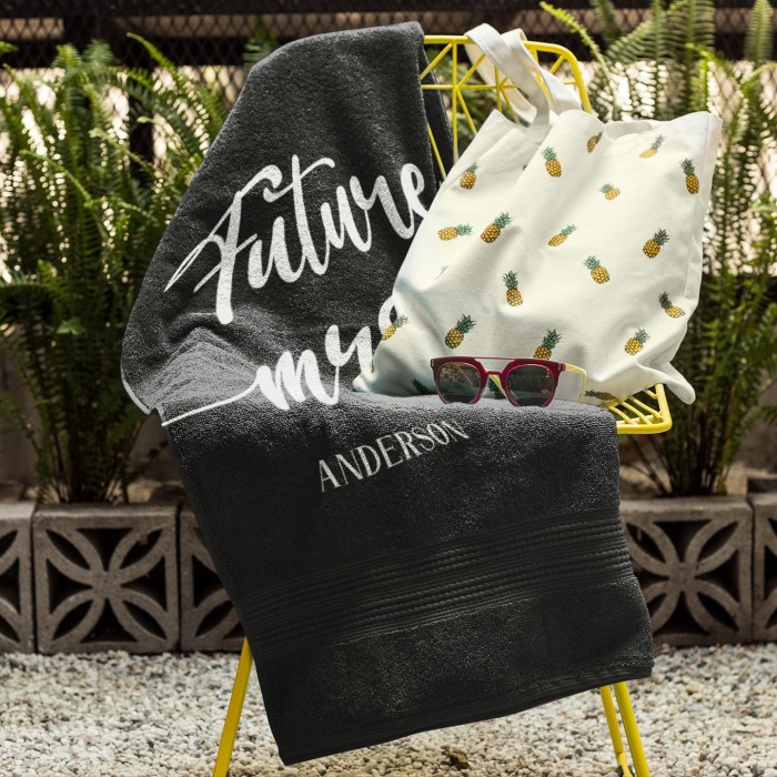 Bride and Bridesmaid Custom Beach Towel, Bride Pool Towel, Personalized Beach Towel, Custom Bath Towel