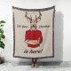 Personalized Deer Woven Blanket, Custom Tapestry Woven, Gift for her, Gift for Grandma