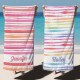 Personalized Colorful Name Towel, Custom Text Beach Towel, Home Decor, Special Gift for Him Her Friends
