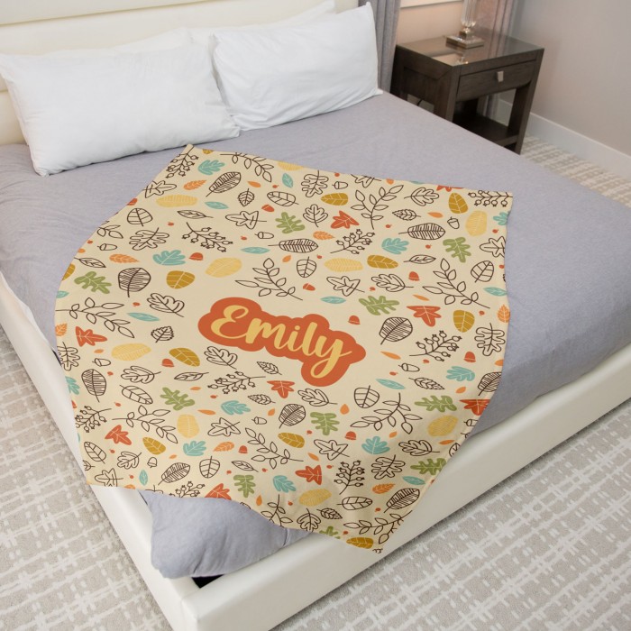 Customize Blanket Your Name, Personalized Floral Blanket With Name, Floral Blanket, Flower Personalized Blankets, Birthday Anniversary Gift