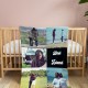 Personalized Photo Text Blanket, Custom Photo Collage Blanket, Anniversary Couple Present , Best Friend Gift, Personalized Gifts, Christmas