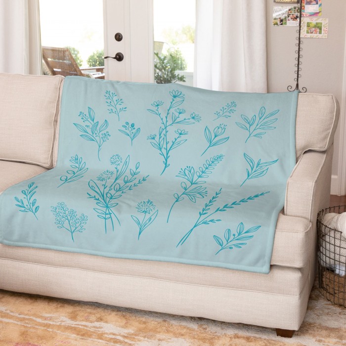 Floral Blanket, Vintage Blanket, Adults / Kids Blanket, Grandma-Grandpa Blanket,Fleece,Sherpa,Minky Blanket