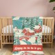 Custom Christmas Retro Throw, Personalized Family Blanket, Christmas Throw, Christmas Gift for Her/Him,New Year Present, Snowman, Merry Christmas
