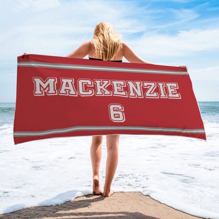 Name Beach Towel, Personalized Bath Towel, Custom Pool Towel, Name Bath Towel, Gift For Her, Vacation Birthday Gift, Fathers Day Gift