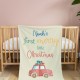 Personalized First Christmas Baby Blanket, Custom Christmas Gifts, Kids Blanket, Noel Present Throw, Baby Boy Blanket, Swaddle Throw