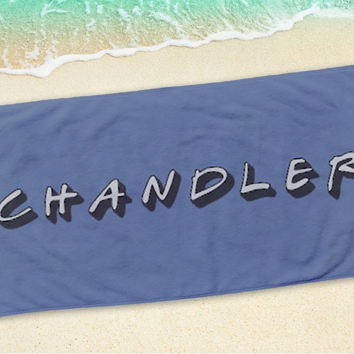 Customized Friends TV Show Beach Towel, Personalized Friends Pool Name Towel,  Friends TV Show Gift, Personalized Bridesmaid Gift