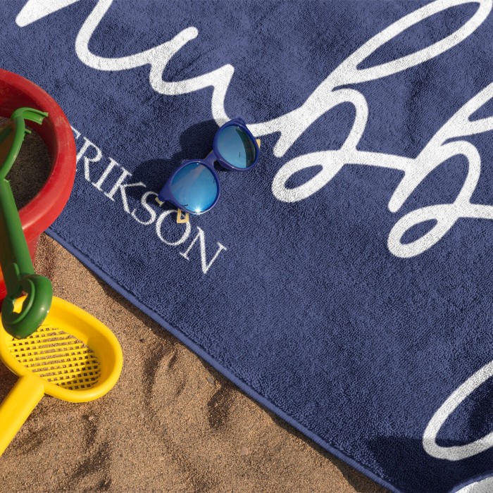 Personalized Name Pool Bath Towel, Wifey Hubby Custom Beach Towel,  Custom Wedding Proposal Gift, Present For Couples