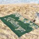Personalized Vintage Floral 70 s Design, Retro Style Custom Name Beach Towel, Personalized Pool Towel, Vacation Birthday Gift, Gift For Mom