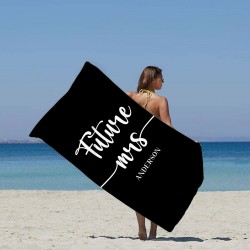 Bride and Bridesmaid Custom Beach Towel, Bride Pool Towel, Personalized Beach Towel, Custom Bath Towel