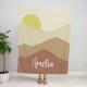 Personalized Groovy Boho Mountain Blanket, Custom Name Blanket, Baby Girl Blanket, Gift for her-him, Birthday, Anniversary Blanket Gift