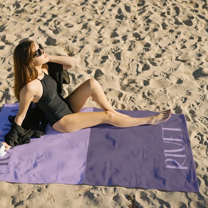 Custome Name Couple Towels, Colorful Personalized Beach Towel, Custom Pool Towel, Vacation Gift, Date Style Towel, Newlywed Gift