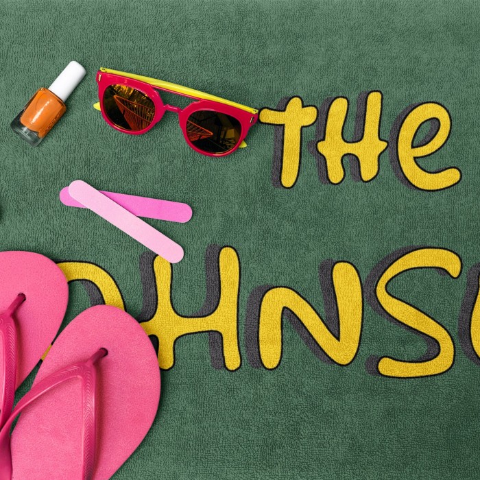 Simpsons Custom Beach Towel, Bride Pool Towel, Personalized Bath Towel, Custom Bath Towel, Best Gift, Simpsons Gift, Vacation Gift