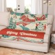 Custom Christmas Retro Throw, Personalized Family Blanket, Christmas Throw, Christmas Gift for Her/Him,New Year Present, Snowman, Merry Christmas