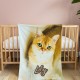 Custom Pet Blankets, Personalized Pet Photo Blanket, Pet Lover Gifts, Personalized Photo Blanket with Watercolor Drawing, Cloud Effect