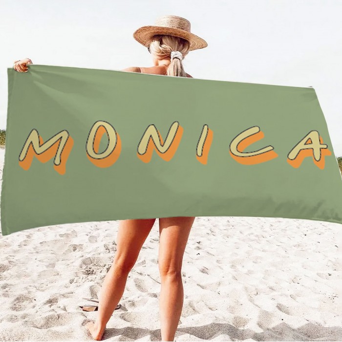 Customized Friends TV Show Beach Towel, Personalized Friends Pool Name Towel,  Friends TV Show Gift, Personalized Bridesmaid Gift