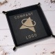 Logo Catch All Leather Tray, Business Logo Leather Snap Up Tray