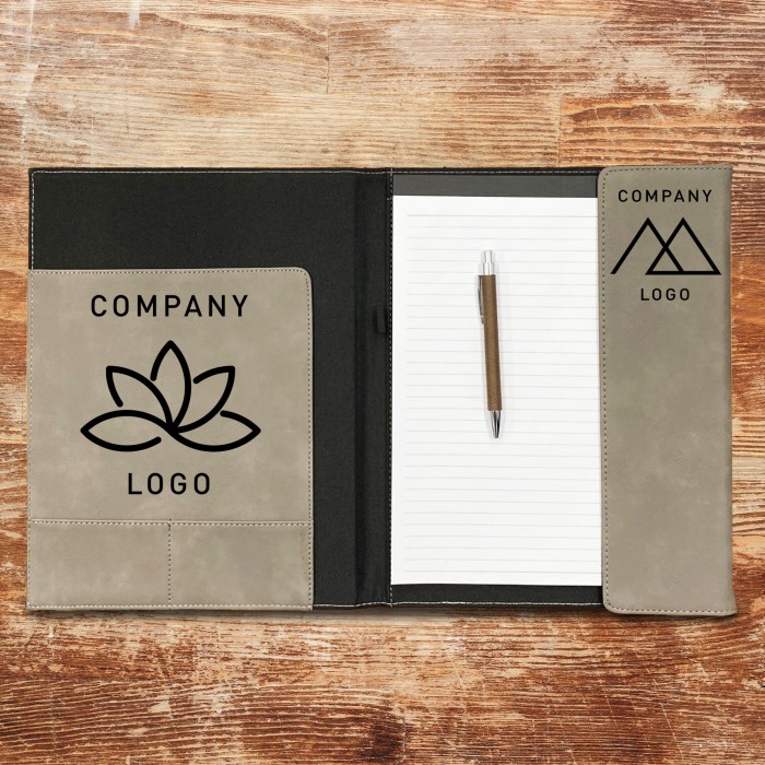 Company Logo Portfolio, Engraved Padfolio, Custom Logo Portfolio
