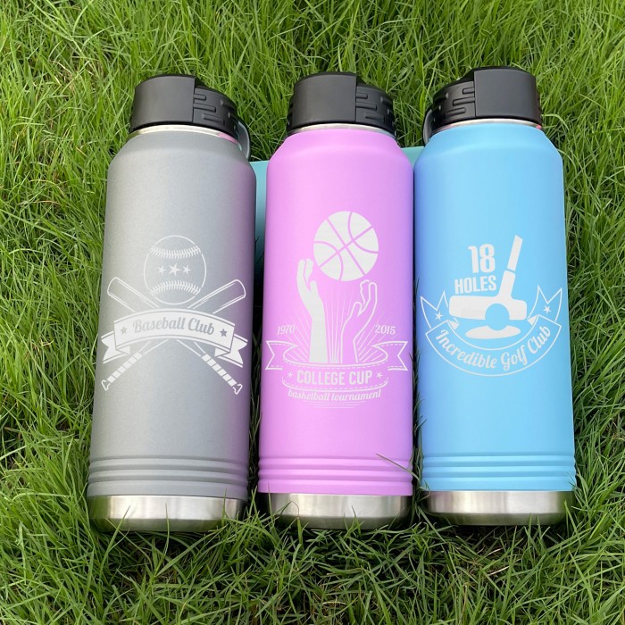 Stainless Steel Insulated Water Bottle, Sports Team Logo Water Bottle