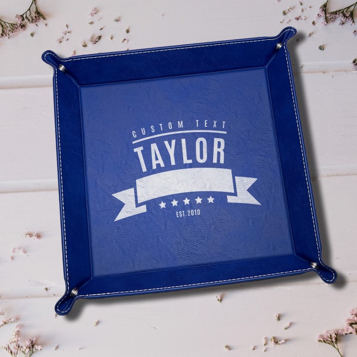 Monogram Valet Tray, Couple Names Snap Up Tray