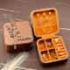 Birth Flower Jewelry Box, Engraved Jewelry Travel Case,