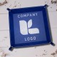 Logo Catch All Leather Tray, Business Logo Leather Snap Up Tray