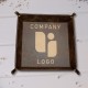 Logo Catch All Leather Tray, Business Logo Leather Snap Up Tray