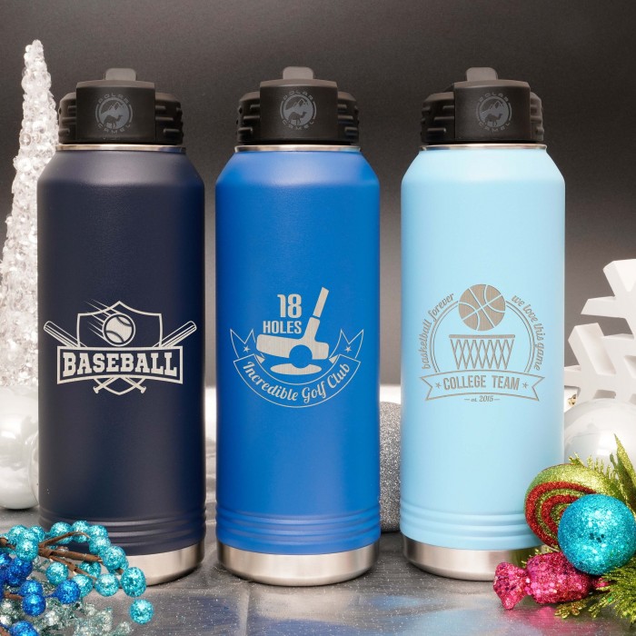 Stainless Steel Insulated Water Bottle, Sports Team Logo Water Bottle