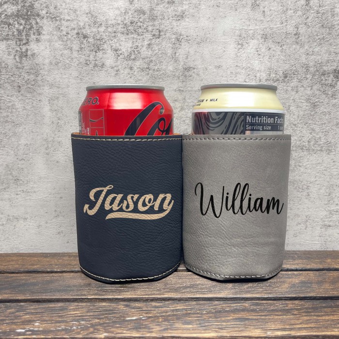 Can Cooler for Christmas, Personalized Gift, Monogram Christmas Gift
