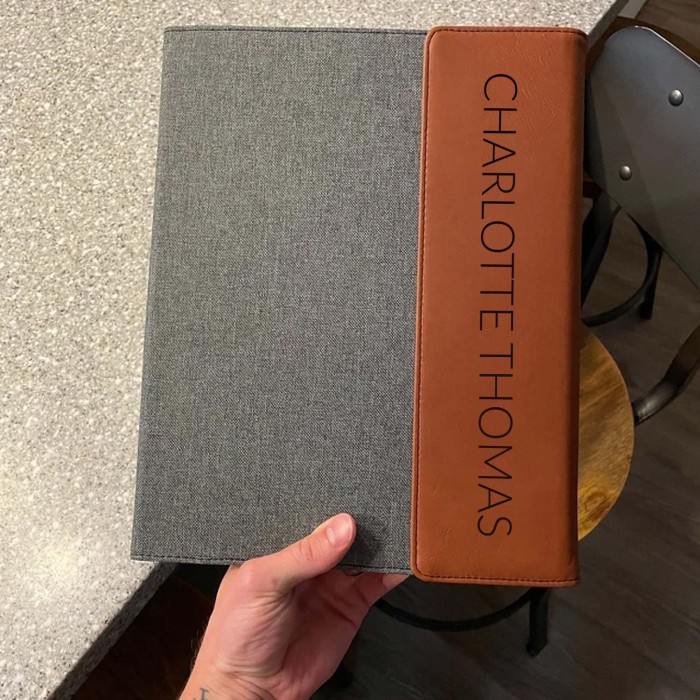 Custom Name Portfolio, Monogram Padfolio, Personalized Portfolio