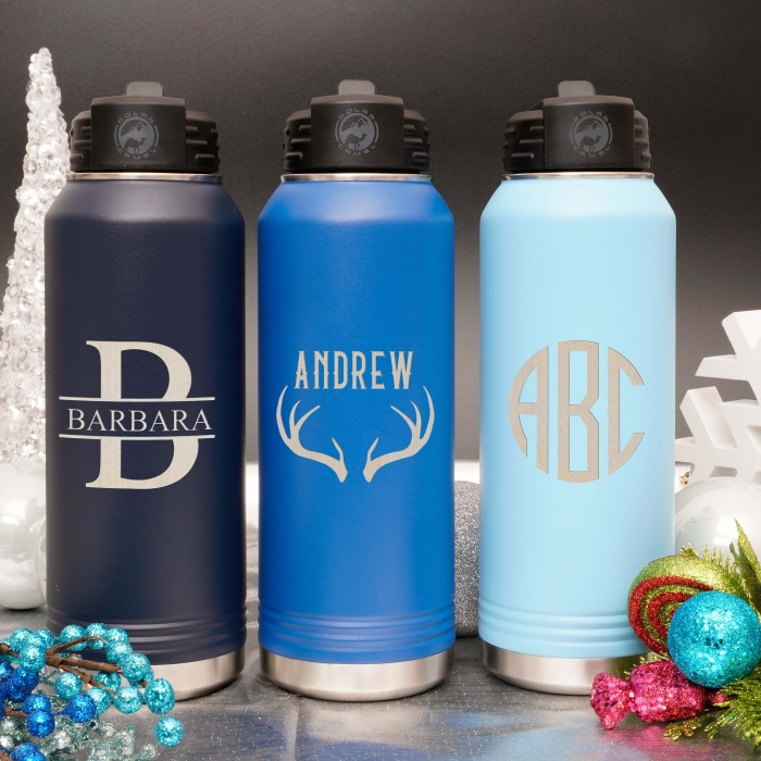 Christmas Gift Water Bottle, Water Bottle With Straw, Monogram Gifts Christmas Gift Water Bottle, Water Bottle With Straw, Monogram Gifts