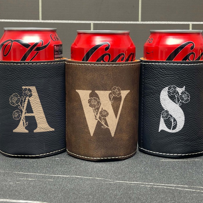Can Cooler for Christmas, Personalized Gift, Monogram Christmas Gift