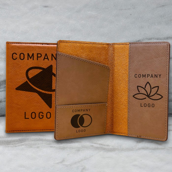 Company Logo Passport Cover, Leather Passport Holder