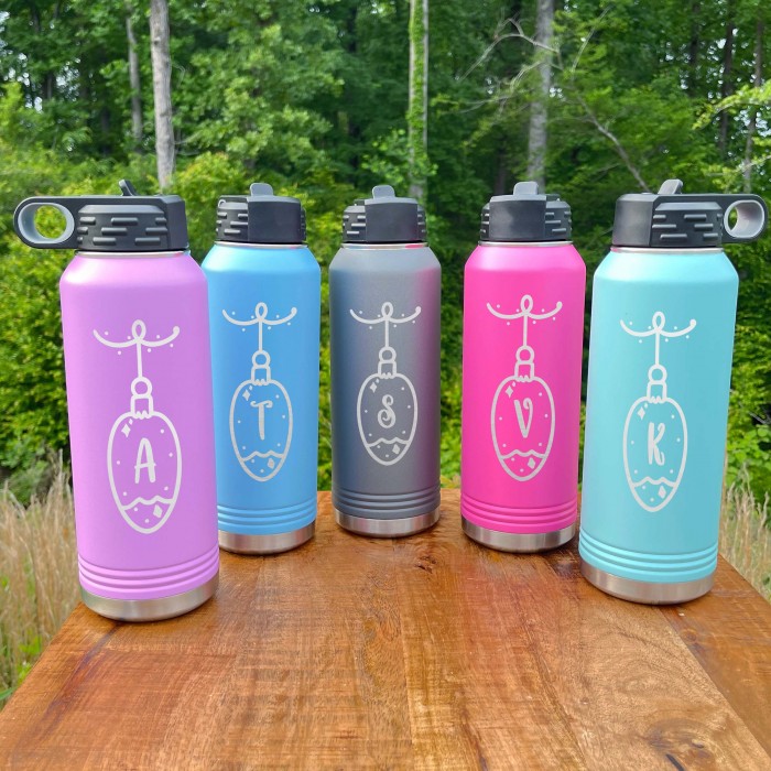 Christmas Gift Water Bottle, Water Bottle With Straw, Monogram Gifts Christmas Gift Water Bottle, Water Bottle With Straw, Monogram Gifts