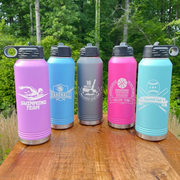 Stainless Steel Insulated Water Bottle, Sports Team Logo Water Bottle