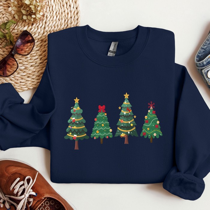 Christmas Sweatshirt, Christmas Tree Gift Sweatshirt