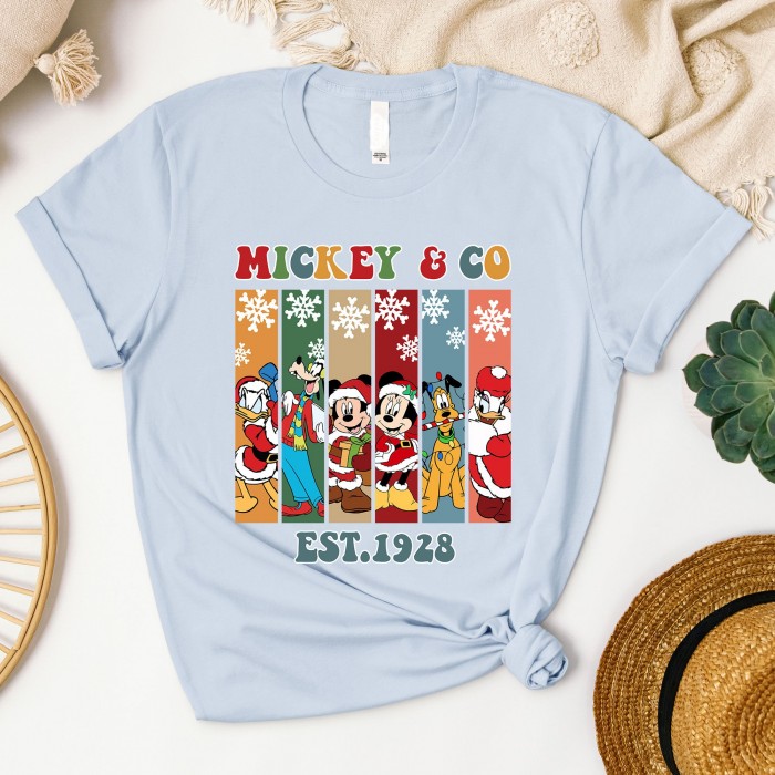 Mickey And Co 1928 Christmas Shirt, Mickey And Friend Christmas Shirt